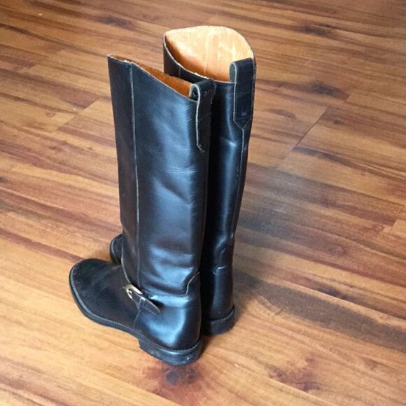 ⛔️HP 11/5⛔️GUC 9 West Black Leather Knee High Boot - Picture 4 of 6